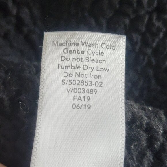 Athleta Sweater Womens Small Black Sherpa Pullover Cozy Fleece Warm Pockets - Picture 7 of 10